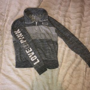 Grey deep zip jacket by PINK